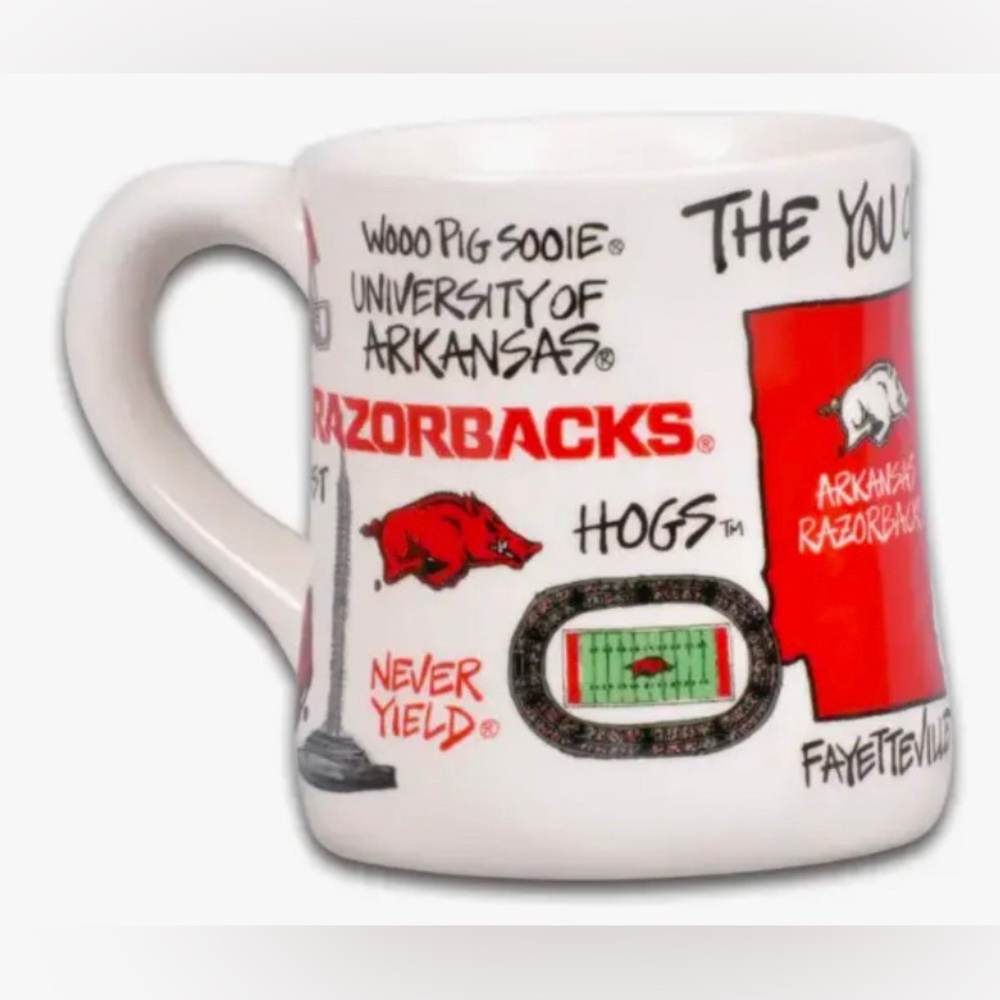 Magnolia Lane Arkansas Mug, Hog Coffee Cup, Campus Coffee Cup, Fayetteville Mug